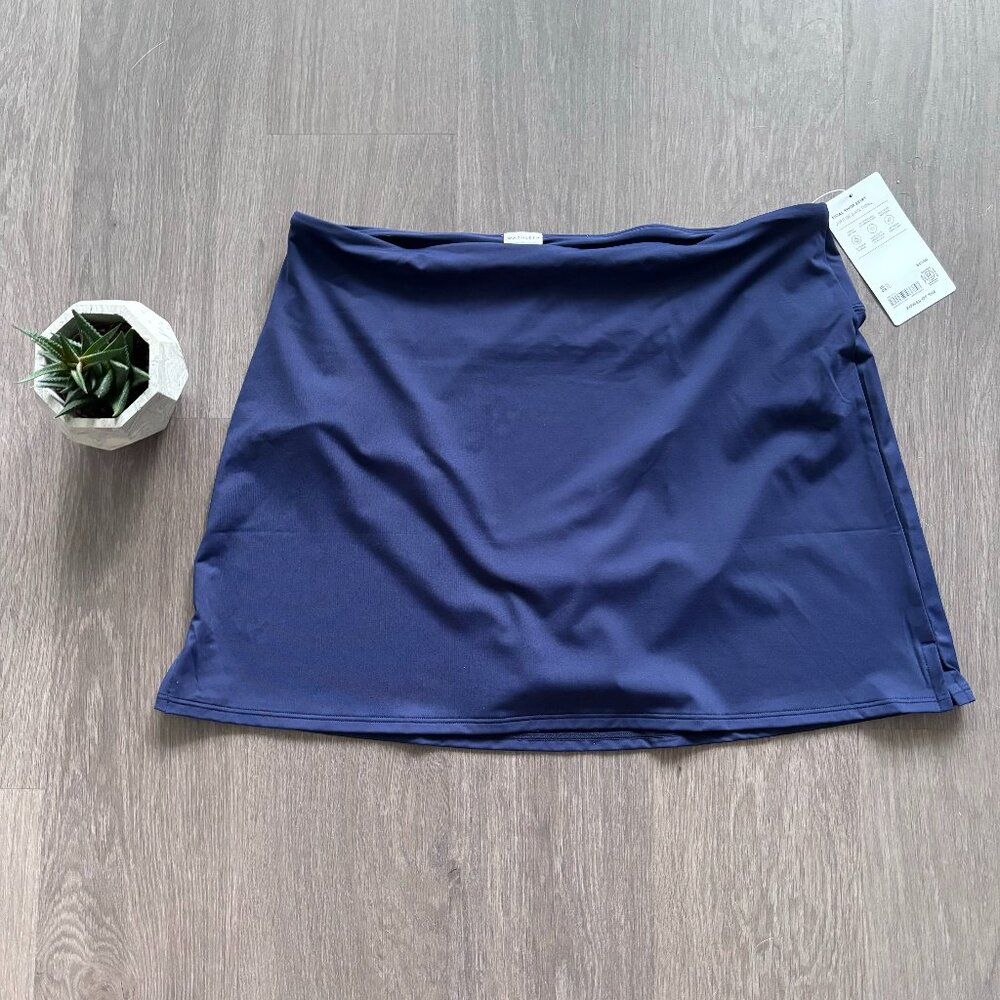 NWT ATHLETA Navy "Tidal Swim Skirt"